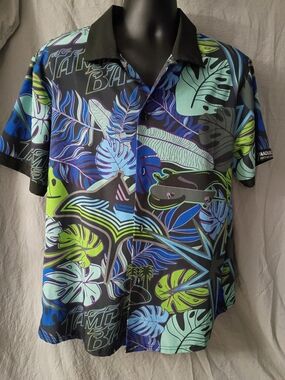 Tampa Bay Rays Casual Button-Down Hawaiian Shirt - Blue & Green